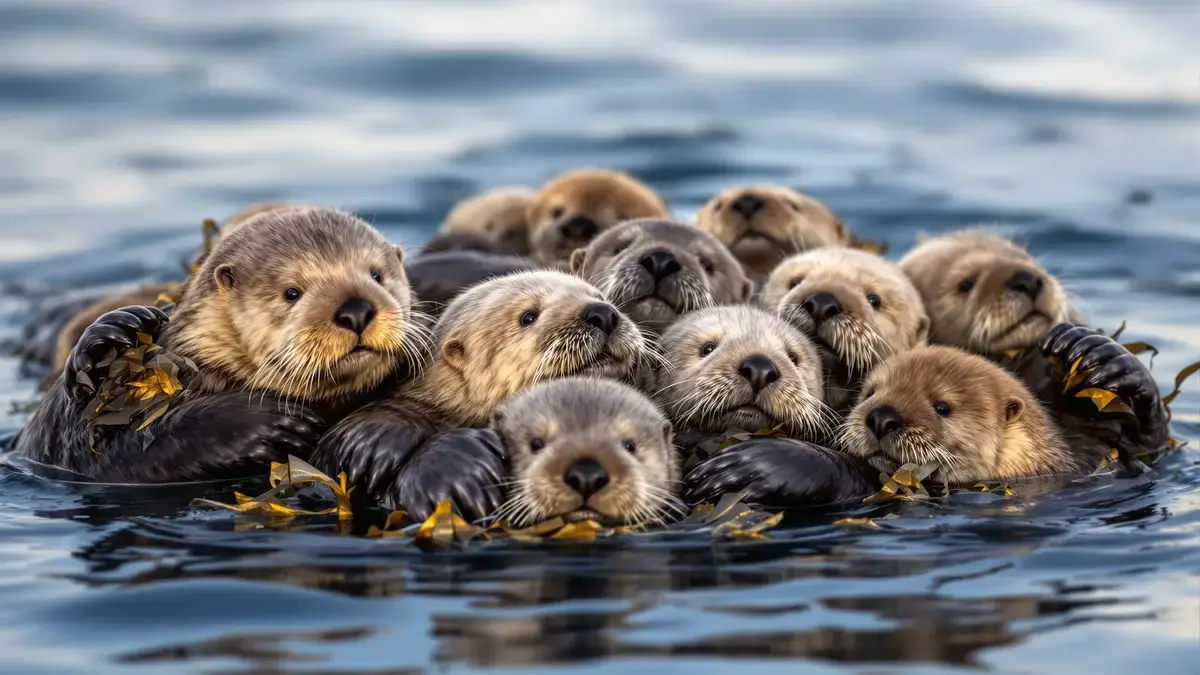Vydry spí držíc se za ruce, což posiluje jejich sociální vazby